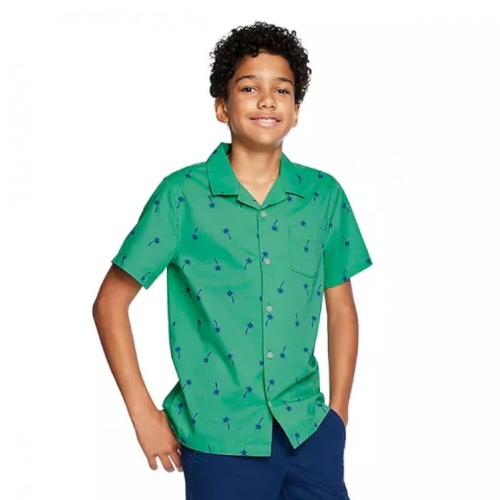 Gap Kids Palm Tree Cabana Camp Tropical Shirt